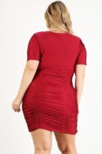 Plus Size Solid Bodycon Mini Dress - Image 7