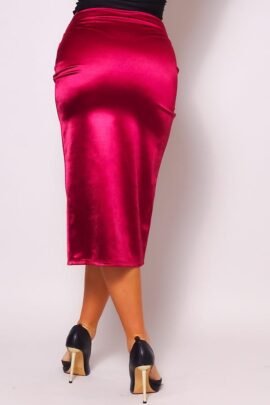 Sexy Gathered Front Crossover Midi Skirt Sexy Gathered Front Crossover Midi Skirt