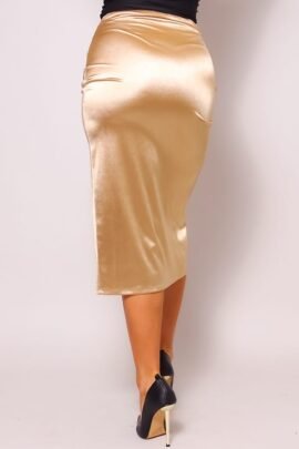 Sexy Gathered Front Crossover Midi Skirt Sexy Gathered Front Crossover Midi Skirt