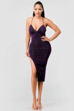 Metallic Glitter Sweetheart Dress - Image 11