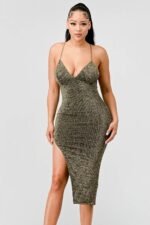 Metallic Glitter Sweetheart Dress - Image 6
