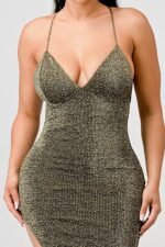 Metallic Glitter Sweetheart Dress - Image 9