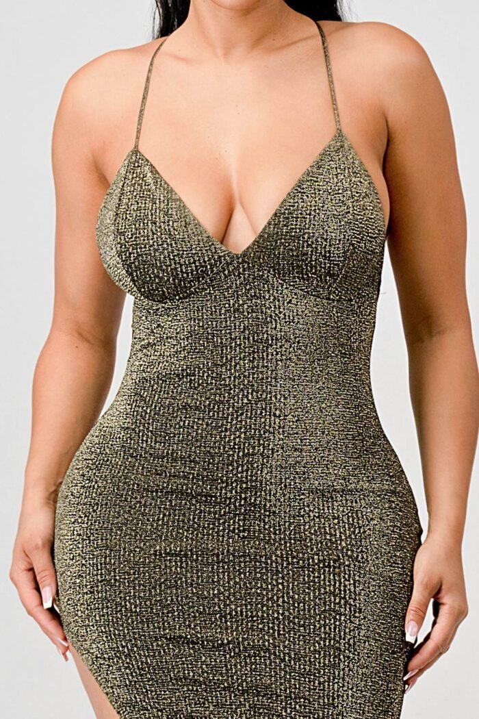 Metallic glitter sweetheart dress - image 9