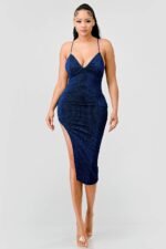 Metallic Glitter Sweetheart Dress - Image 2