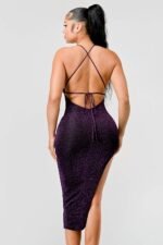 Metallic Glitter Sweetheart Dress - Image 14