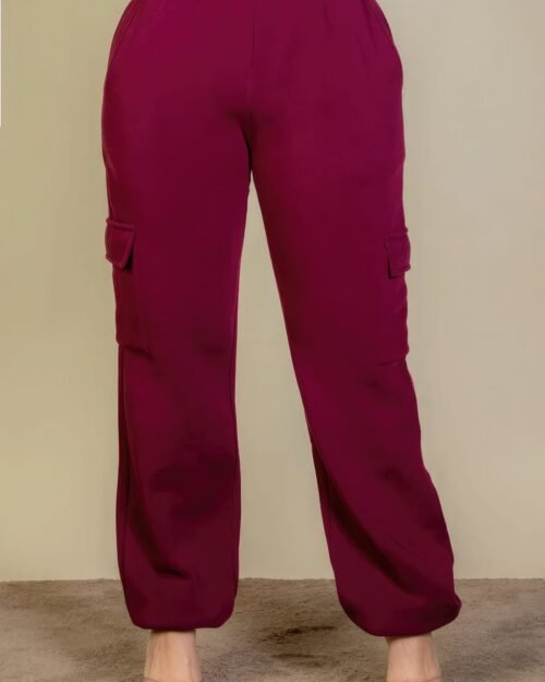 plus size side pocket drawstring waist sweatpants