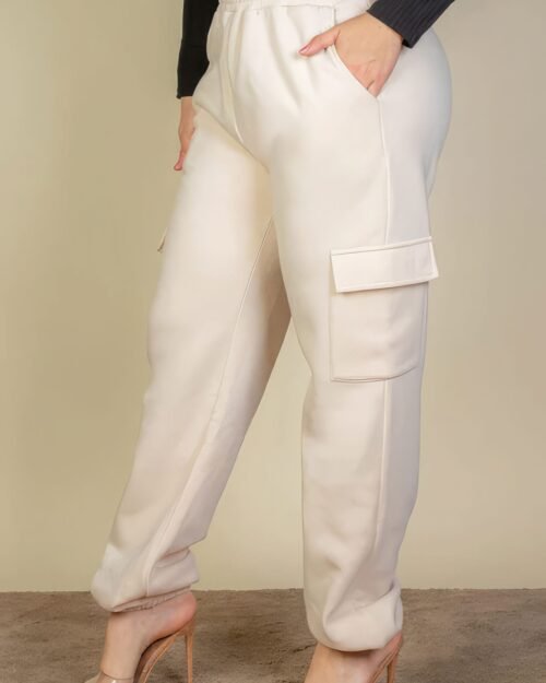 plus size side pocket drawstring waist sweatpants