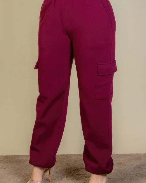 plus size side pocket drawstring waist sweatpants