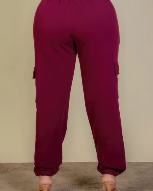 plus size side pocket drawstring waist sweatpants