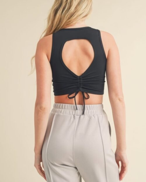 corset inspired cropped tank top