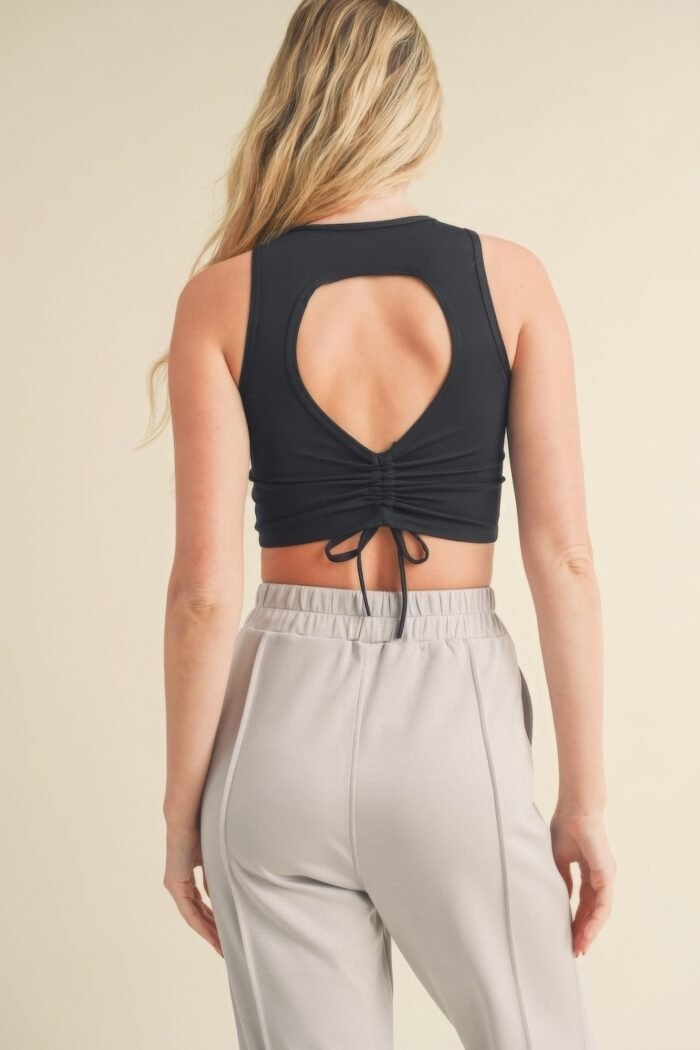 Corset inspired cropped tank top