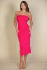 Split Hem Tube Dress