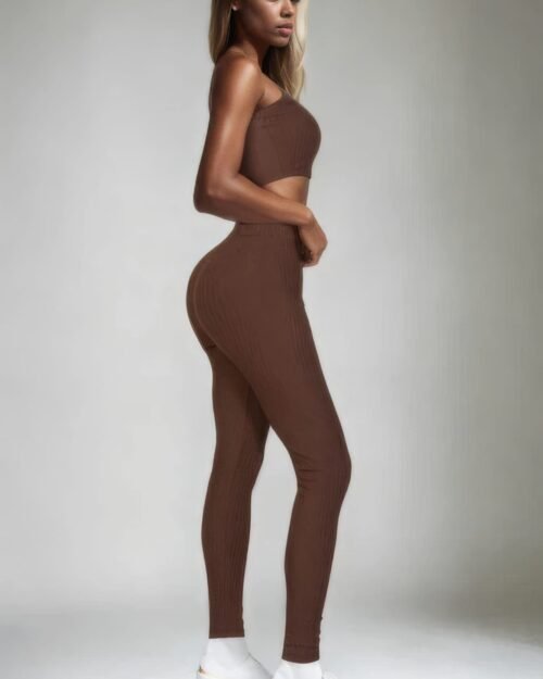 ribbed tube top & leggings set