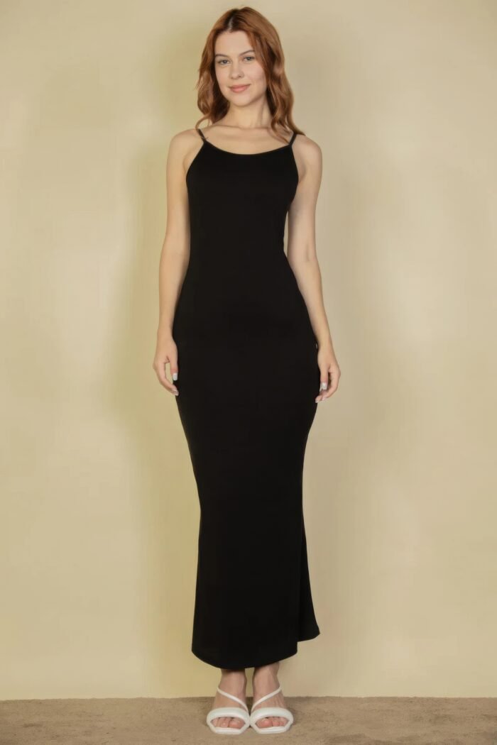 Ribbed mermaid hem camisole maxi dress - image 29