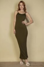 Ribbed Mermaid Hem Camisole Maxi Dress - Image 22