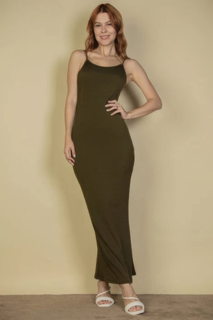 Ribbed mermaid hem camisole maxi dress - image 22