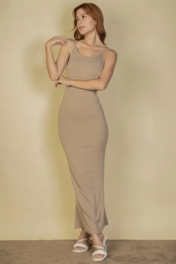 Ribbed mermaid hem camisole maxi dress - image 18
