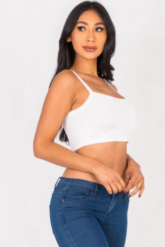 Ribbed knit cami crop top