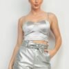 Sweetheart Bustier Crop Top - Rhinestones Stunning Knit