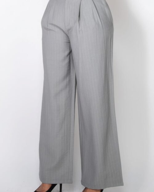 high-rise stripe wide leg pants