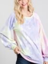 Tie-dye Puff Long Sleeve Top