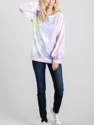 Tie-dye Puff Long Sleeve Top Tie-dye Puff Long Sleeve Top