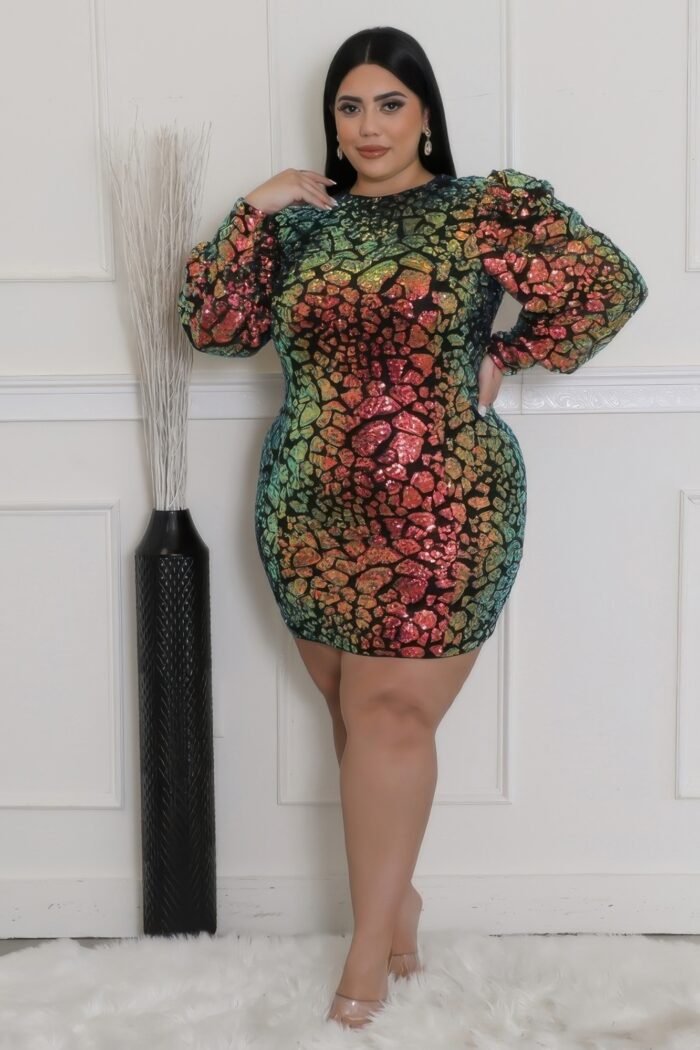 Non-stretch round neckline dress - image 2