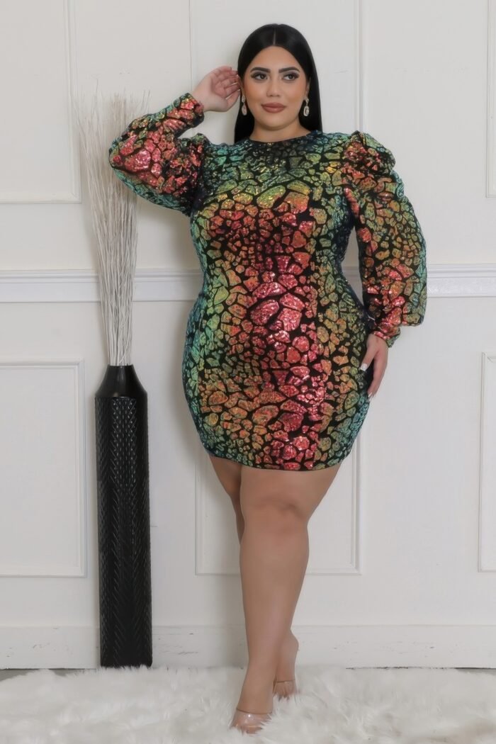 Non-stretch round neckline dress - image 3