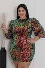 Non-stretch Round Neckline Dress - Image 4