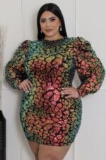 Non-stretch Round Neckline Dress - Image 5