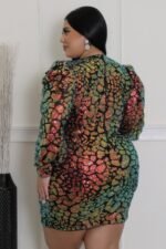 Non-stretch Round Neckline Dress - Image 6