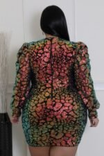 Non-stretch Round Neckline Dress - Image 7
