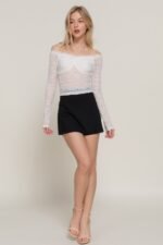 Off The Shoulder Stretch Lace Top - Image 2