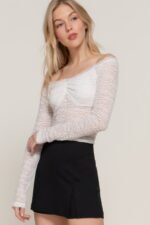 Off The Shoulder Stretch Lace Top - Image 3