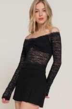 Off The Shoulder Stretch Lace Top - Image 10
