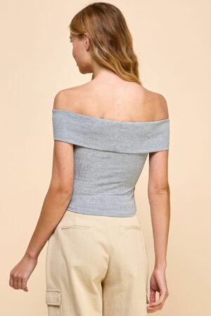 Off Shoulder Ribbed Top Off Shoulder Ribbed Top