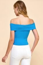 Off Shoulder Ribbed Top - Image 6