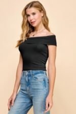 Off Shoulder Ribbed Top - Image 14