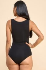Square Neck Double Layered Tank Bodysuit - Image 2