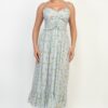 Ruched Ditsy Ruffled Hem Dress