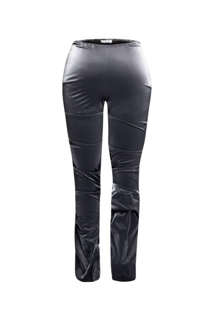Velvet pu ruched pants - image 9