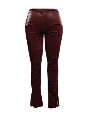 Velvet Pu Ruched Pants