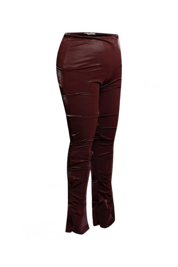 Velvet pu ruched pants - image 6