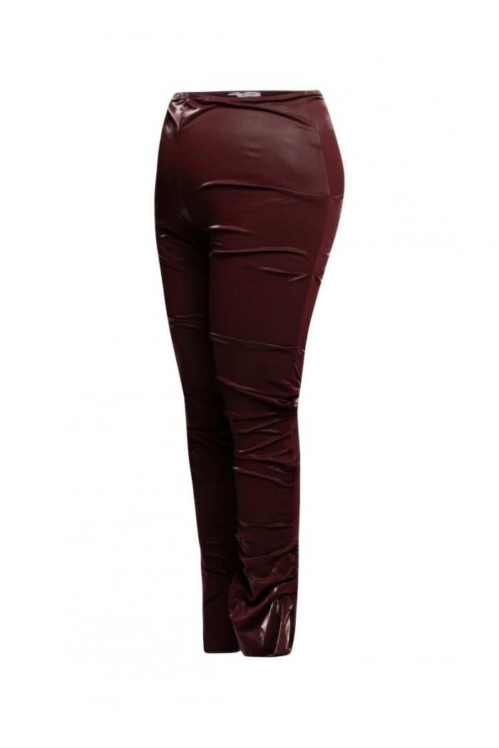 Velvet pu ruched pants - image 7