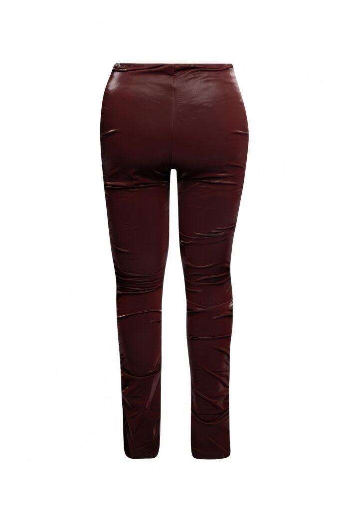 Velvet pu ruched pants - image 8
