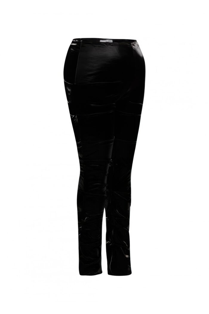 Velvet pu ruched pants - image 2
