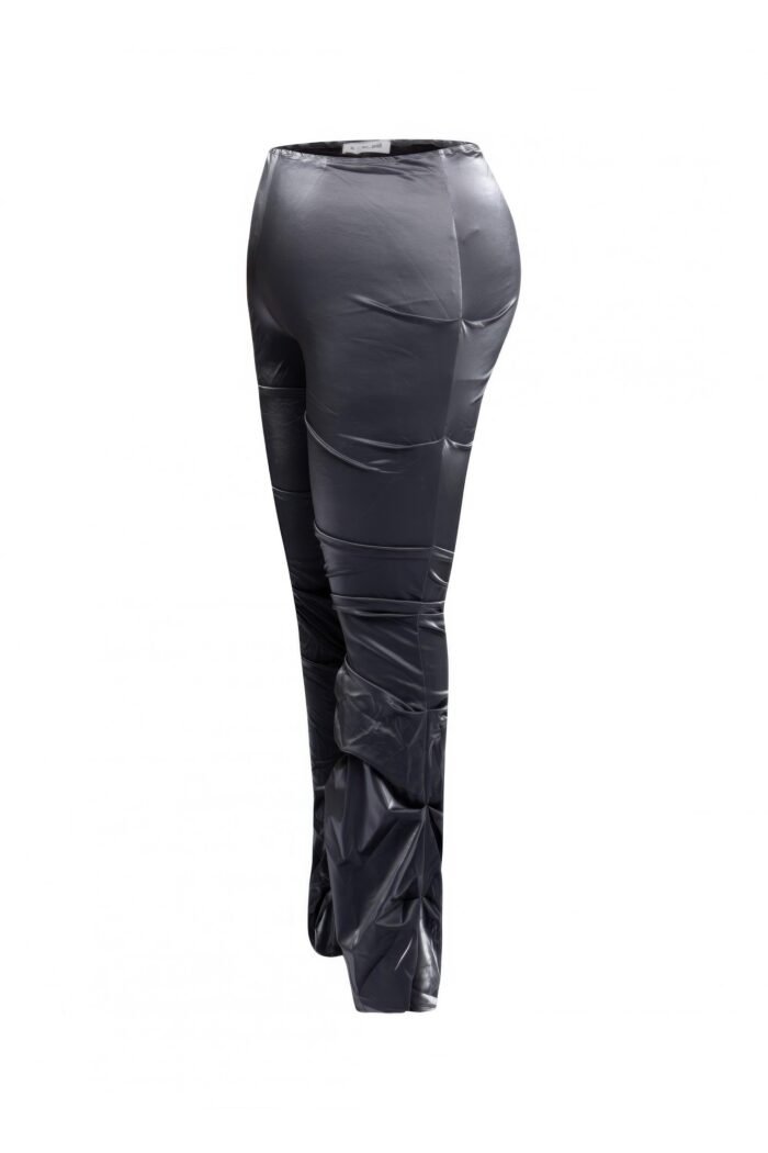 Velvet pu ruched pants - image 11