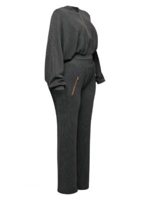 Zipper Closure Hoodie Jacket & Pants Set Zipper Closure Hoodie Jacket & Pants Set