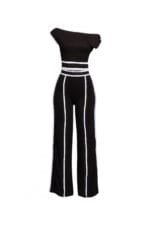 Color Contrast Detailed Off Shoulder Set