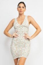 Ditsy Floral Ruching Dress